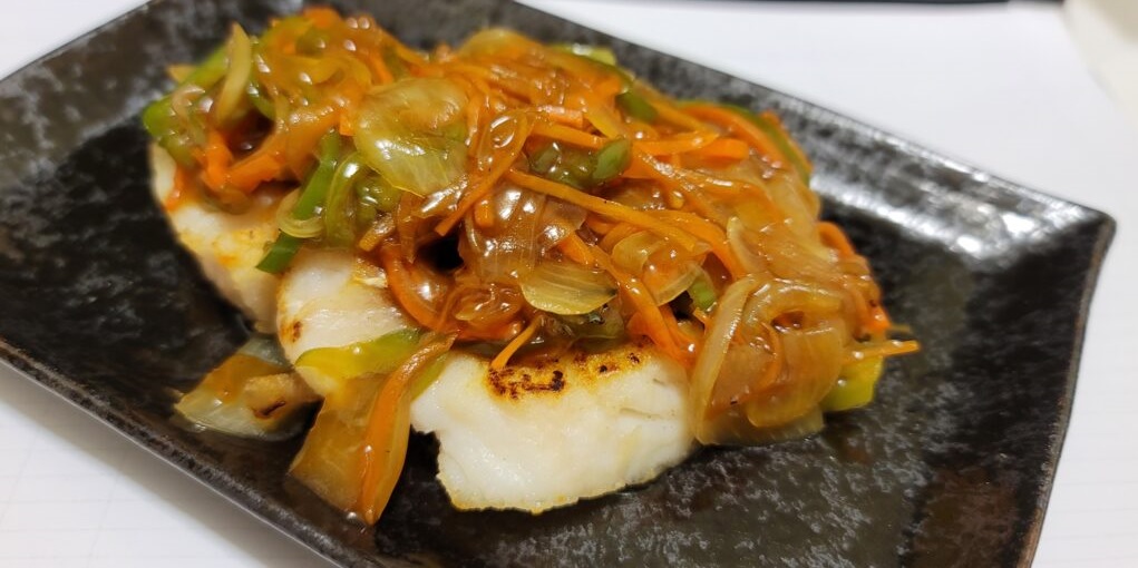 鱈の甘酢あんかけ