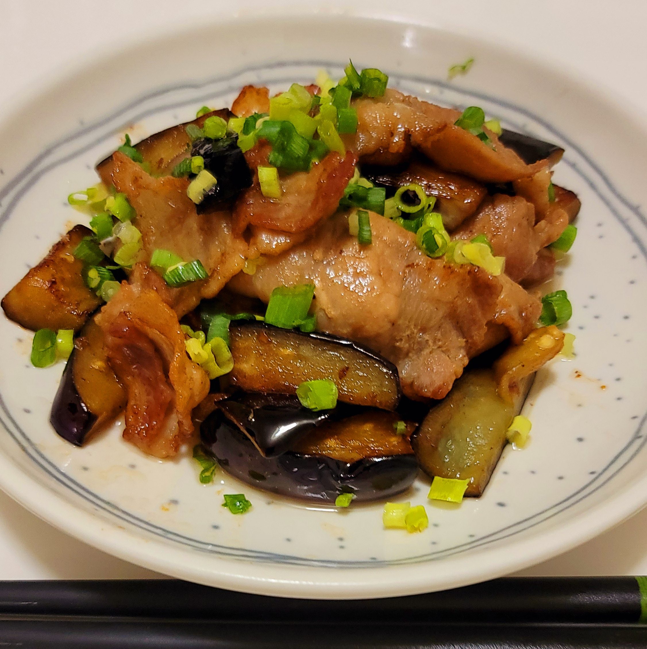 豚肉と茄子のポン酢炒め