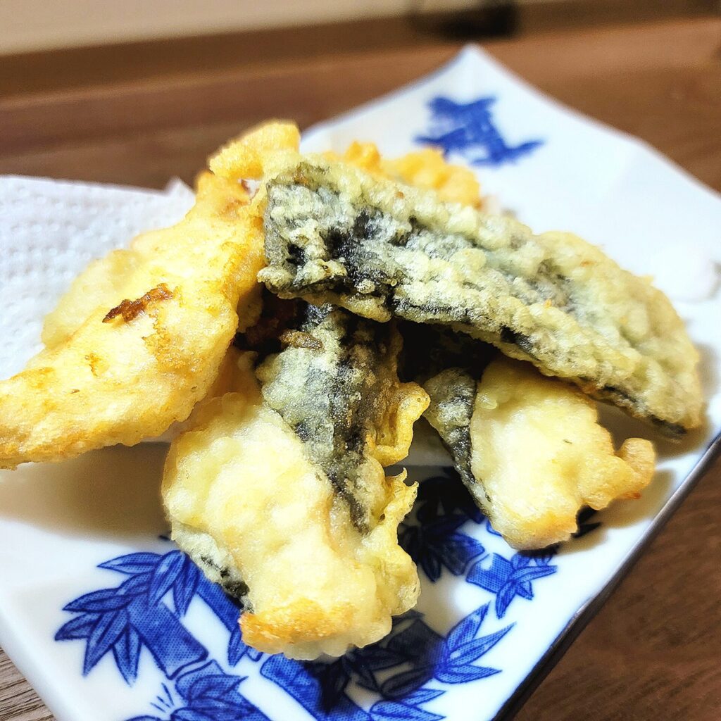 鶏むね肉と海苔の天ぷら