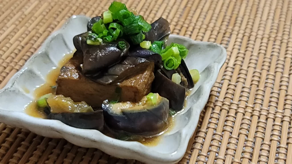 なすと厚揚げのポン酢煮