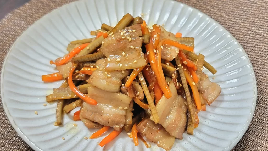 豚肉のきんぴら炒め